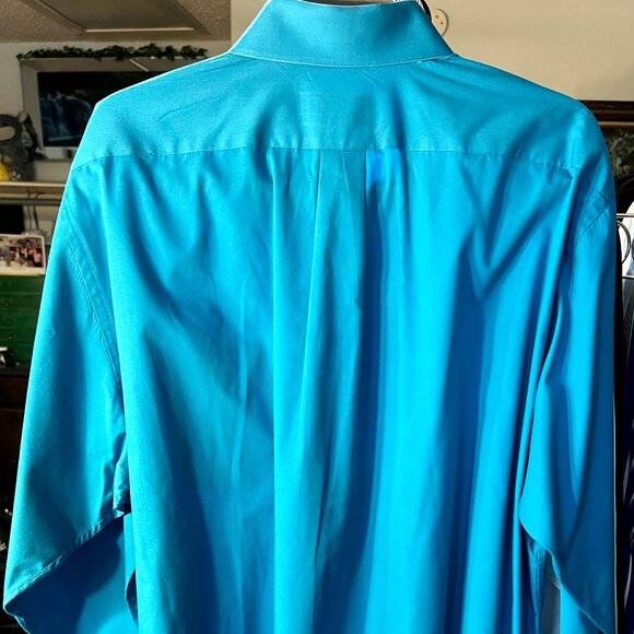 Alexander Julian Colours Turquoise Cotton Blend Long-Sleeve Button-Up SZ XL - Picture 5 of 5